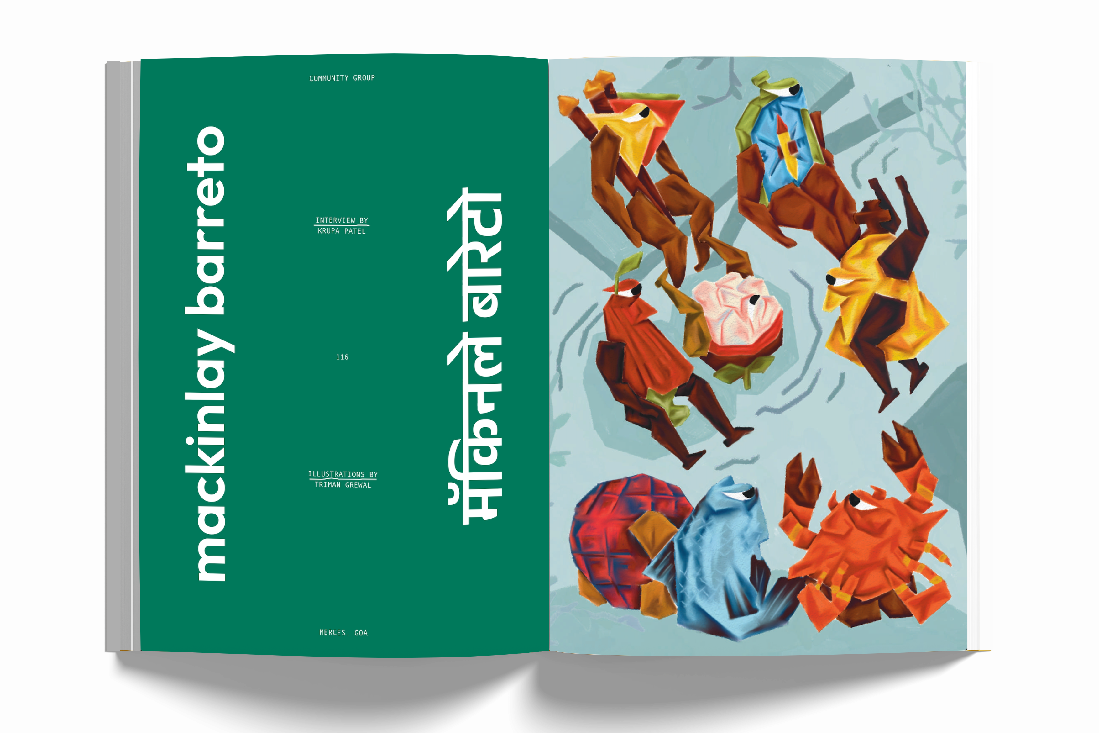 Book with colorful illustrations on a white background